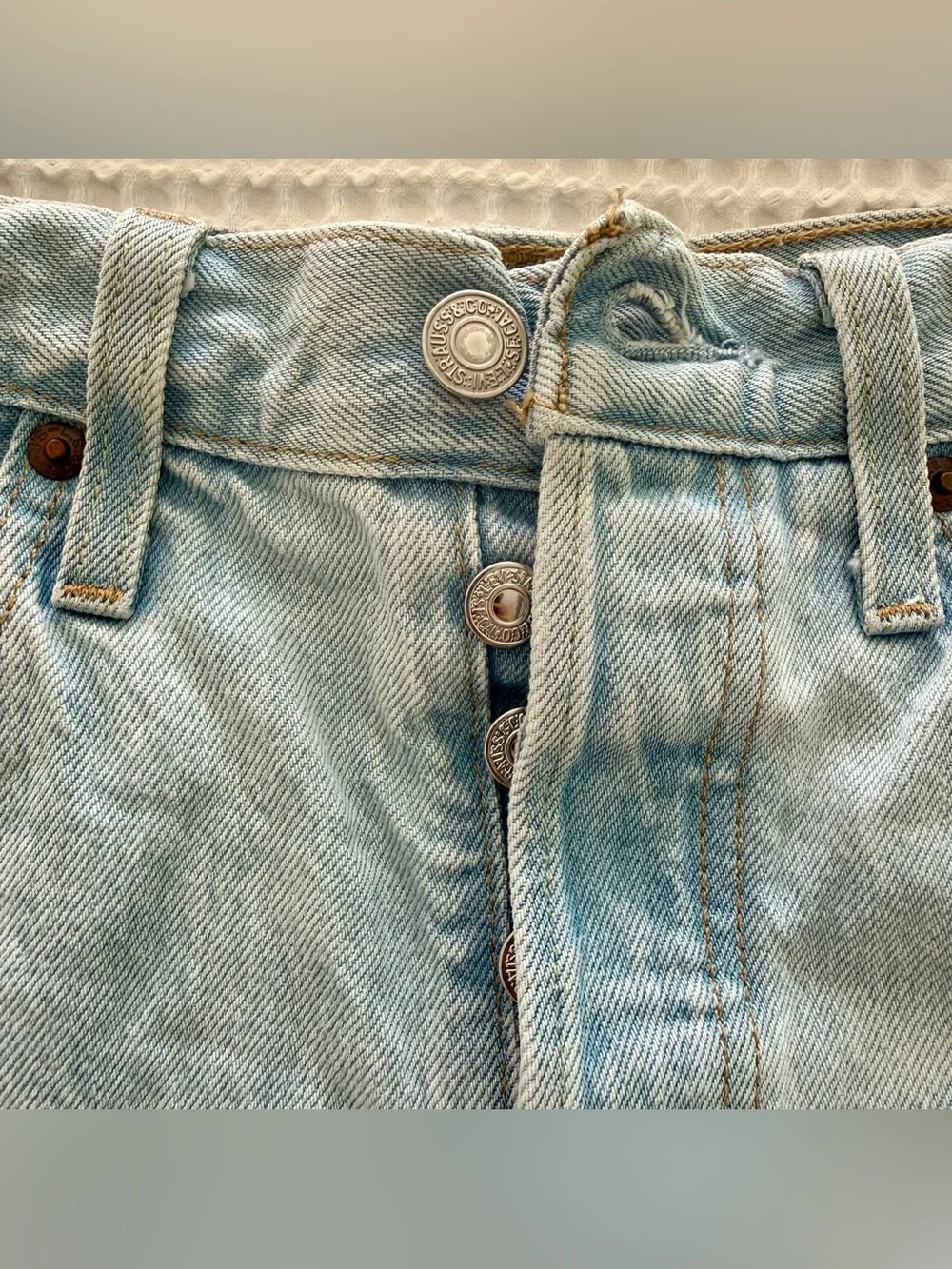 NWOT LEVI STRAUSS Women’s 501 Denim Jean Cutoff Shorts Waist 25